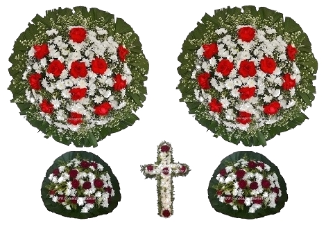 conjunto coroa de flores CA4