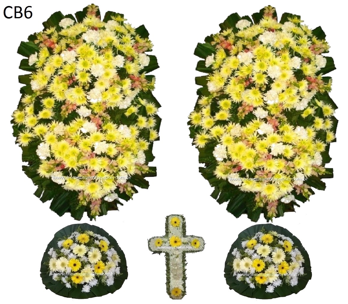 conjunto coroa de flores CB6