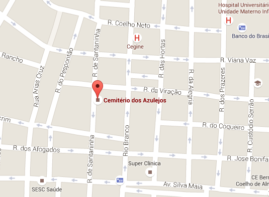 Localização da Cemitério dos Azulejos
