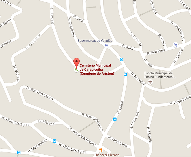 Localização do Velório Cemitério do Ariston 