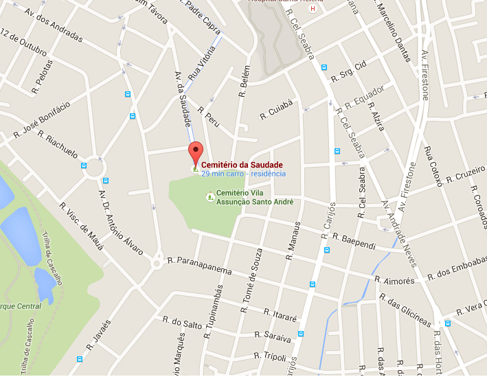Localização do Velório Cemitério da Saudade 
