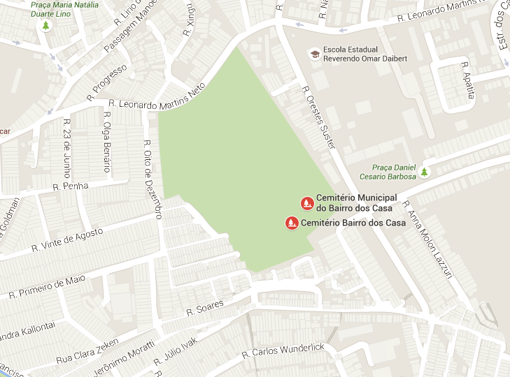 Localização do Velório Cemitério Municipal Bairro dos Casa 
