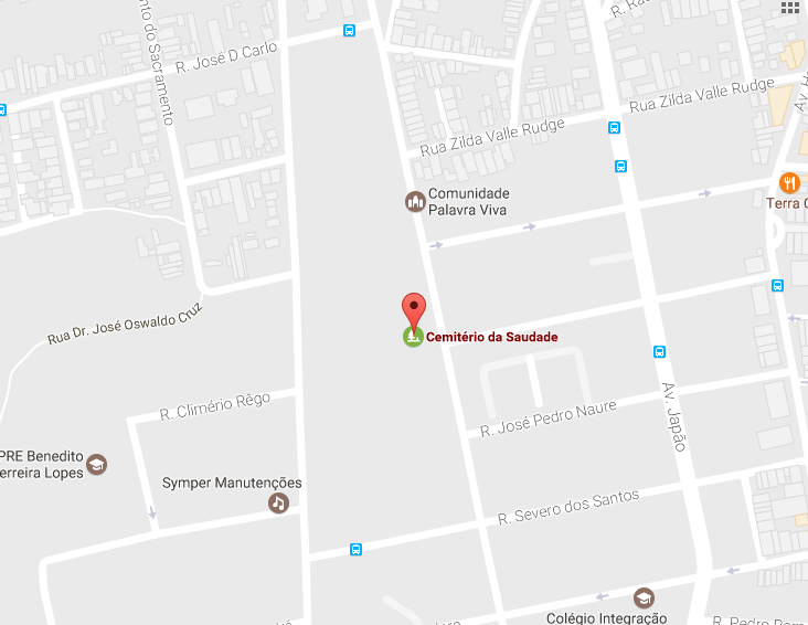 Localização do Velório Cemitério Sabaúna Mogi
