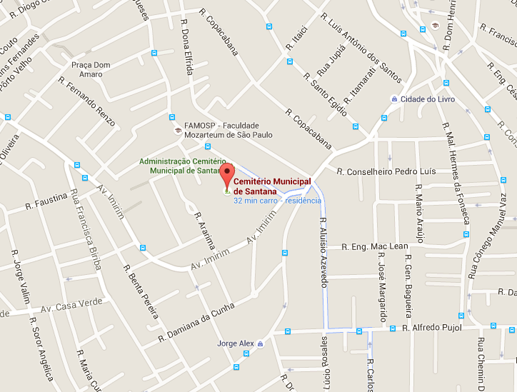 Localização do Velório Cemitério Chora Menino 
