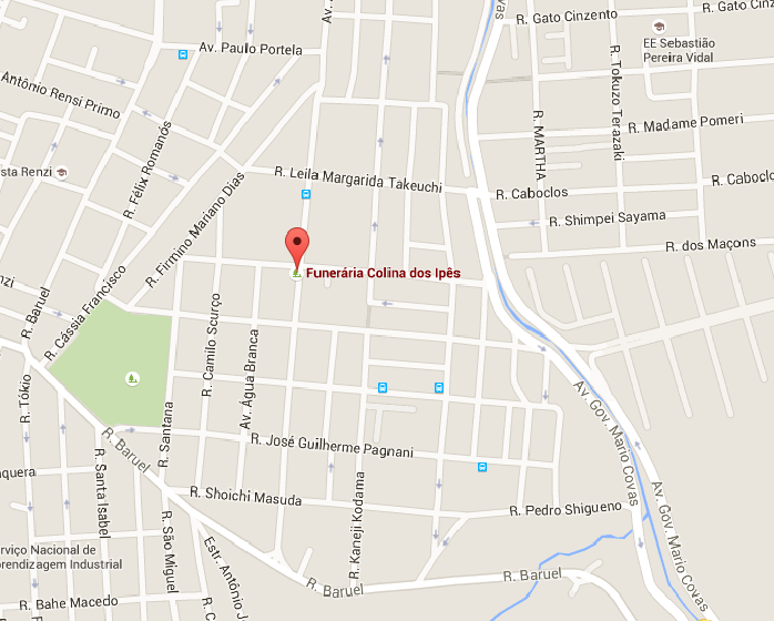 Localização do Velório Colina dos Ipês 