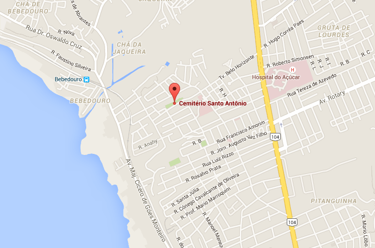 Localização da Cemitério Santo Antônio
