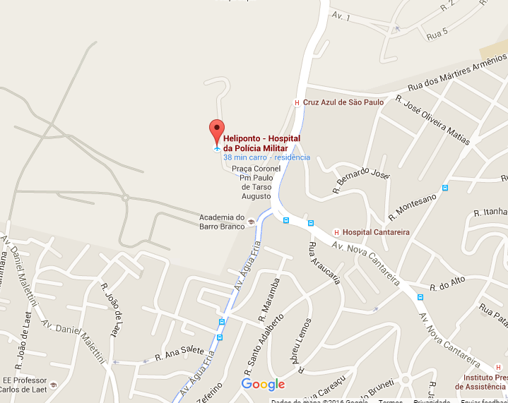 Localização do Velório Hospital da Polícia Militar (Heliponto) 
