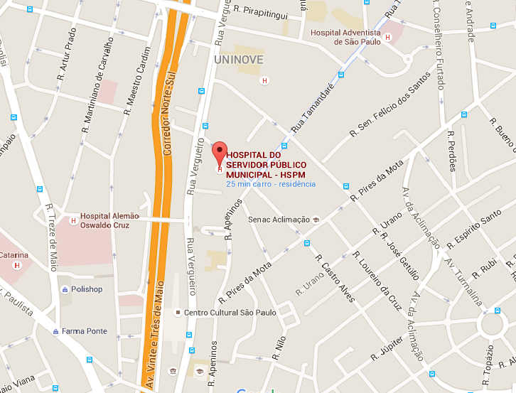 Localização do Velório Hospital do Servidor Público Municipal 