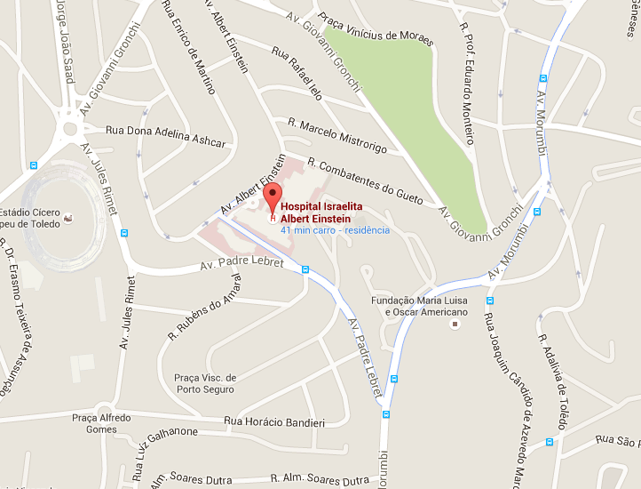Localização do Velório Hospital Israelita Albert Einstein 