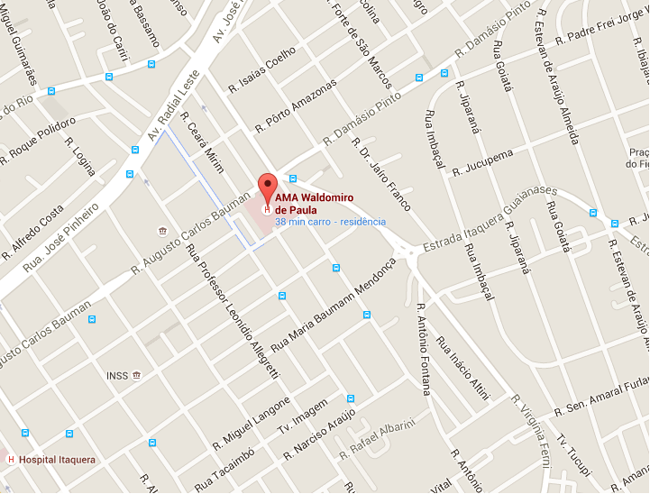 Localização do Velório Hospital Municipal de Itaquera 