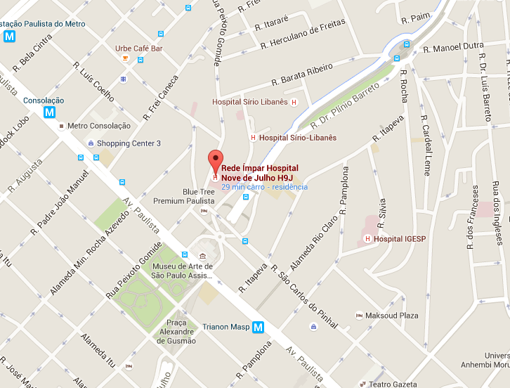 Localização do Velório Hospital Nove de Julho 