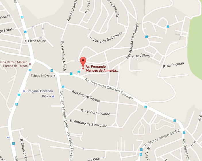 Localização do Velório Igreja do Evangelho Quadrangular (Taipas) 