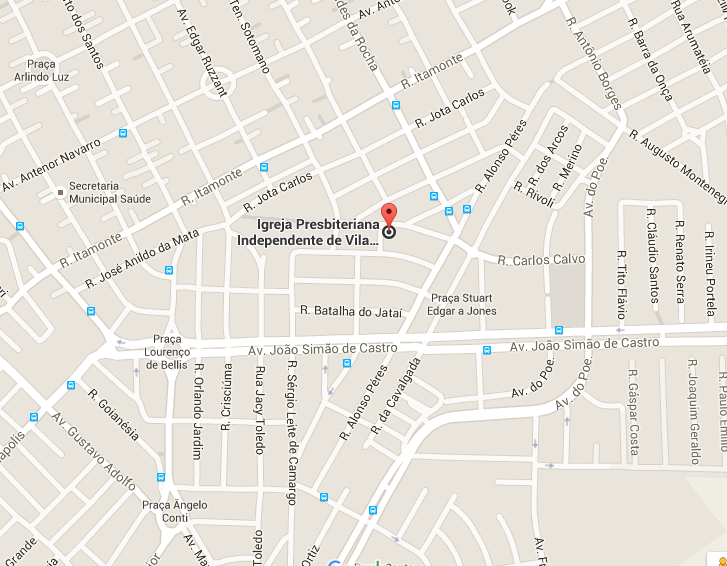 Localização do Velório Igreja Presbiteriana da Indepêndente 