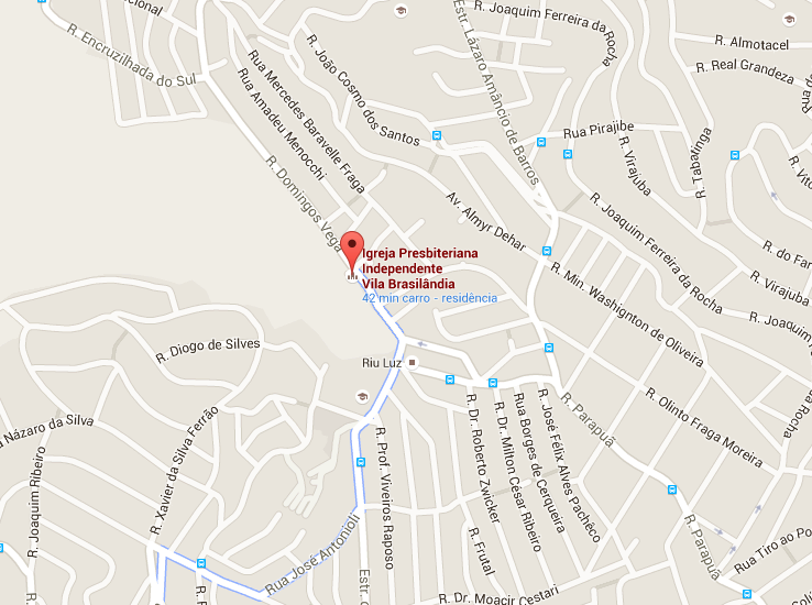 Localização do Velório Igreja Presbiteriana Independente de Vl. Brasilândia 