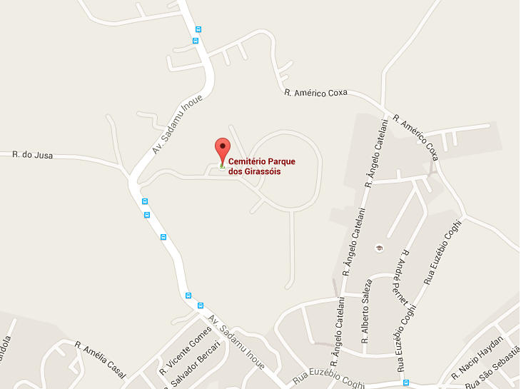 Localização do Velório Cemitério Pq dos Girassóis    