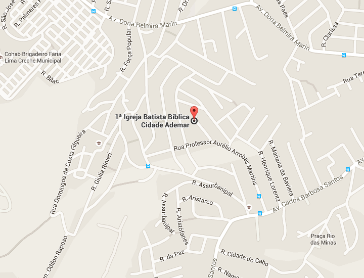 Localização do Velório 1ª Igreja Batista Biblíca em Cid Ademar    