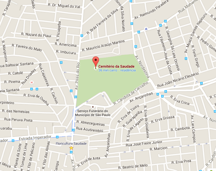 Localização do Velório Cemitério da Saudade    