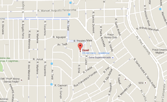 Localização do Velório Ossel São Caetano do Sul 