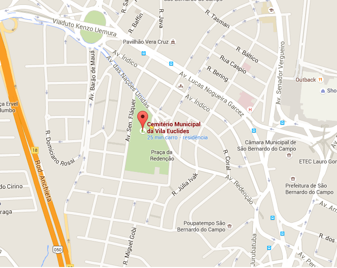 Localização do Velório Cemitério Vila Euclides     