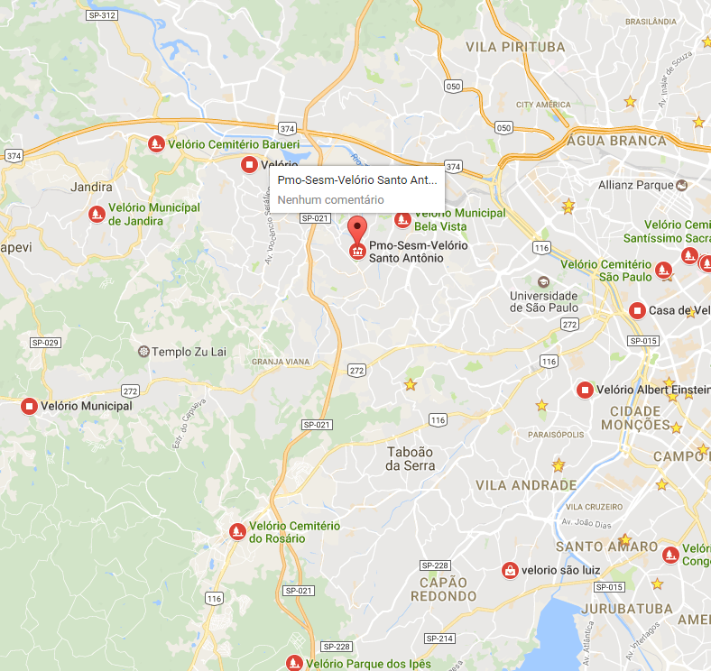Localização do Pmo Sesm Velório Santo Antônio 
