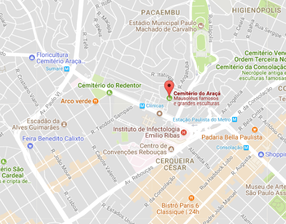 Localização da Coroa de Flores Araça