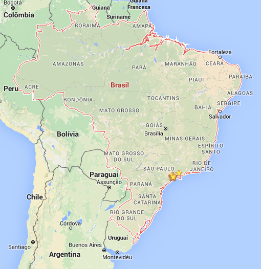Localização da Floricultura Brasil