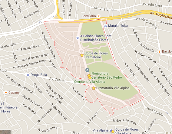Localização da Floricultura Jardim Avelino