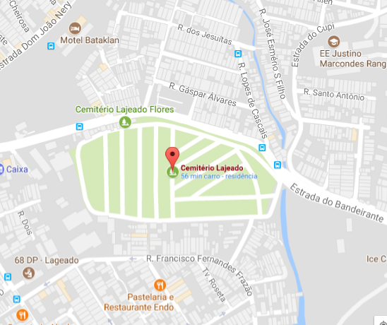 Localização da Floricultura Lajeado
