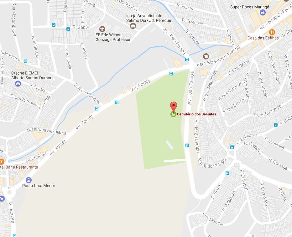 Localização da Floricultura dos Jesuítas Embus