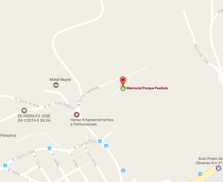 Localização da Floricultura Parque Paulista Embu