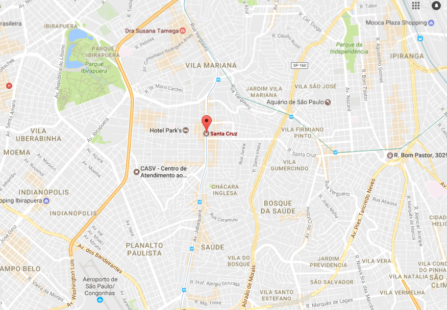 Localização da Floricultura Santa Cruz